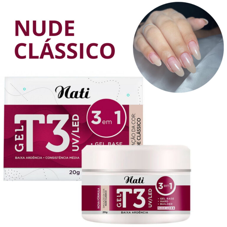 Gel Base Construtor T3 Nati p/ Alongamento de Unha
