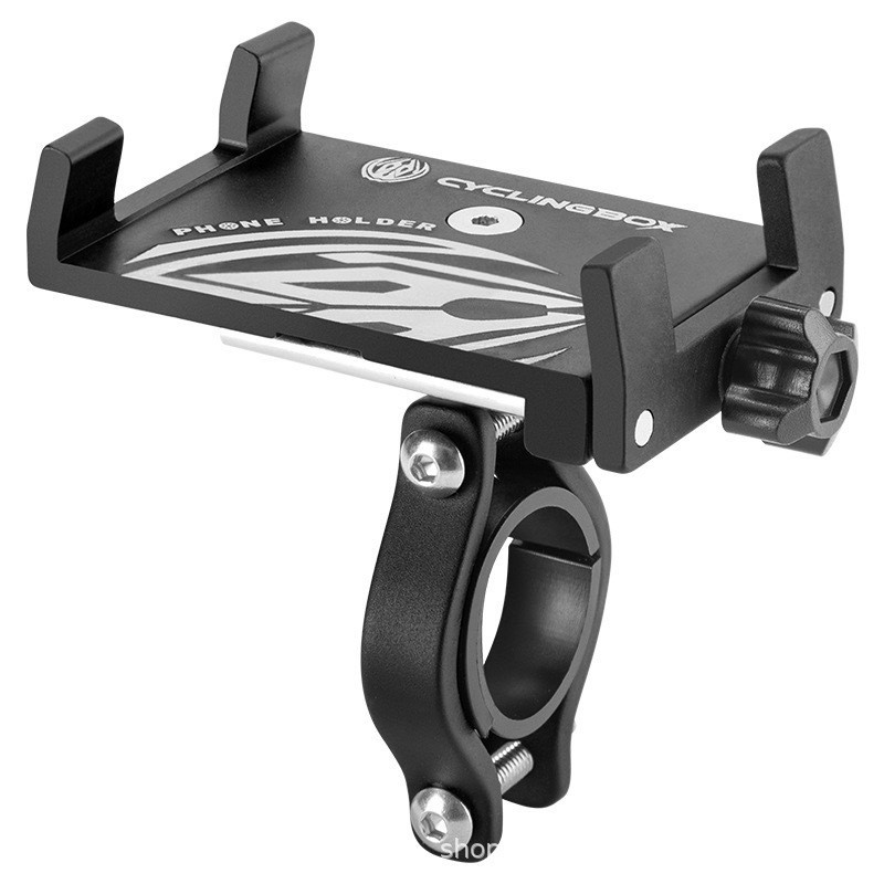 Suporte Giratório Preto Para Celular Smartphone em Alumínio Para Motos Scooter Bicicleta