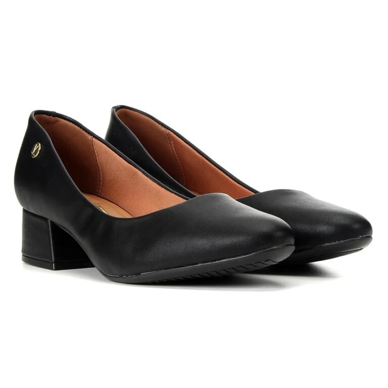 Scarpin Vizzano Boneca Bico Redondo Salto Baixo &#