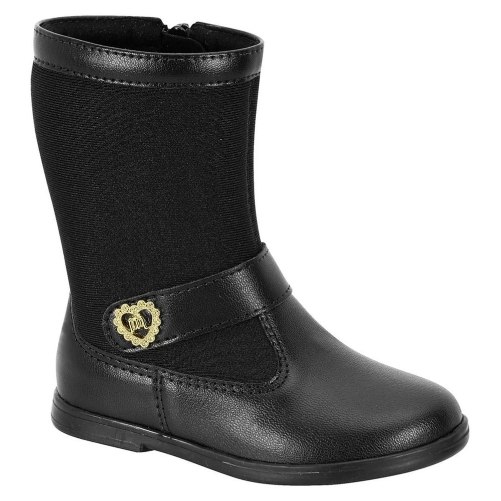 Bota Infantil Molekinha Montaria Lycra – Preto