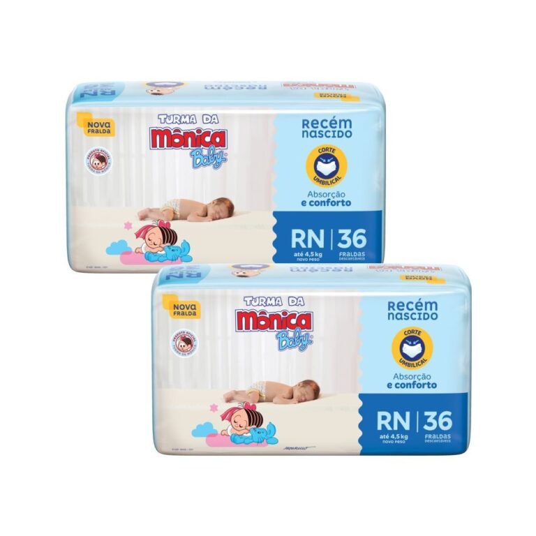 2 Pacotes – Fralda Turma da Monica Jumbo RN 