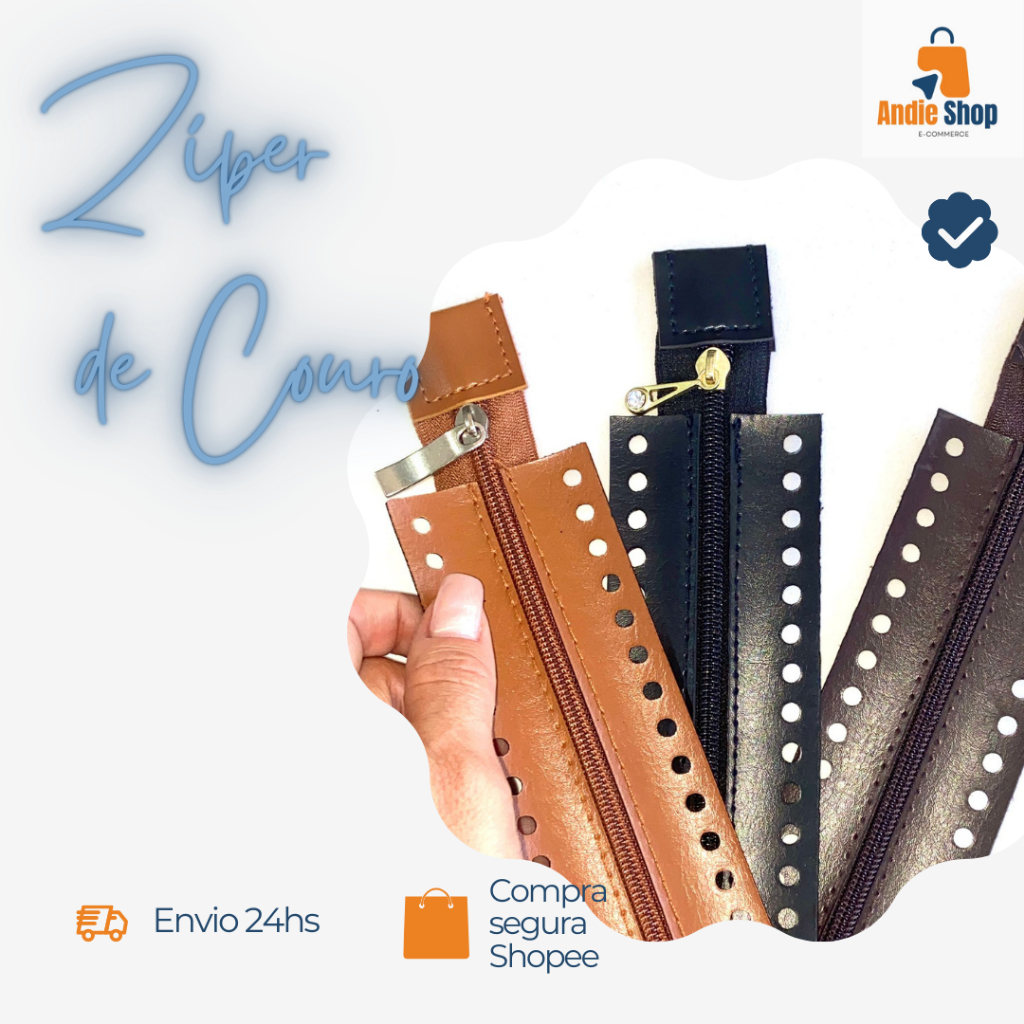 KIT 2 zíper 20CM ideal para bolsa de crochê