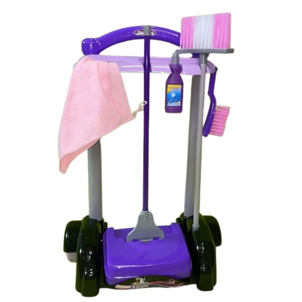 Brinquedo Infantil Kit Carrinho de Limpeza Infantil Com 7 Peças – HK Brinquedos