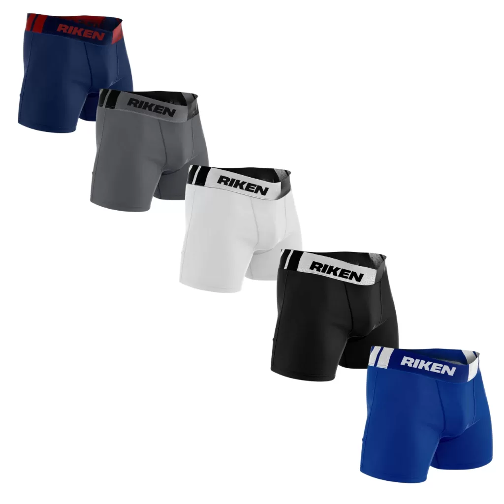 Kit 5 Cuecas Boxer Microfibra Premium Cueca Box Lisa