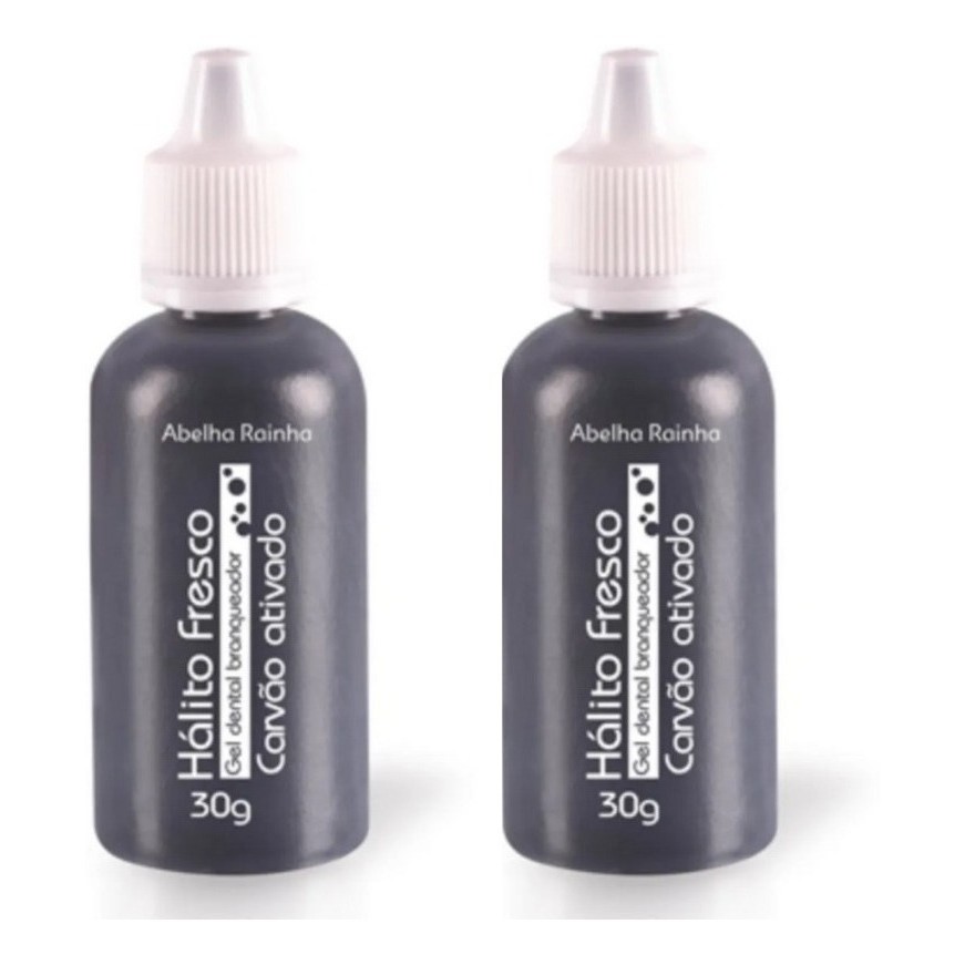 Hálito Fresco 02 Gel Dental Branqueador com Carvão Ativado Limpeza Profunda Abelha Rainha