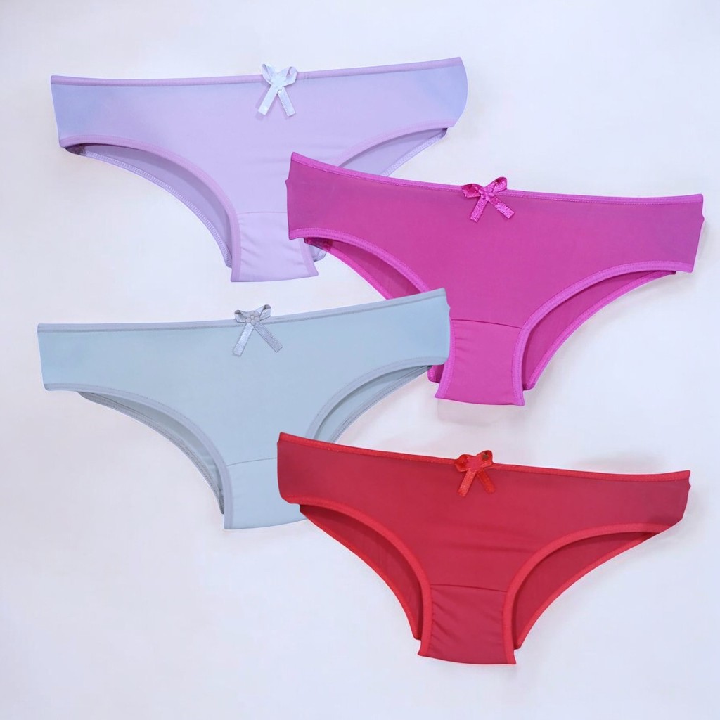 Kit 5 Calcinha Infantil Lingerie Juvenil Dia a Dia Confortável Respirável Barata Menina Moça 302L