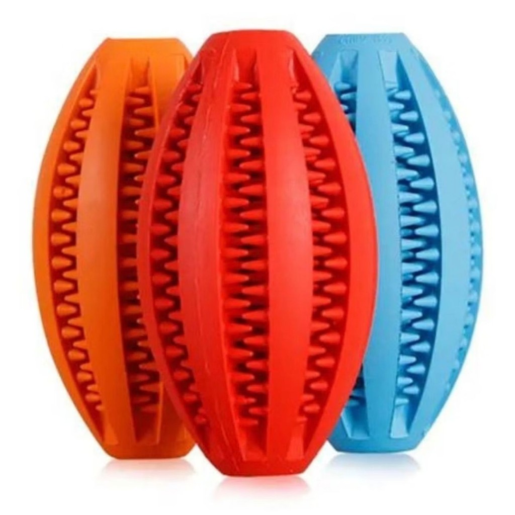 Brinquedo Mordedor  Bola Oval Porta Petisco e Ração Para Cachorros | Pet Ball Bolinha