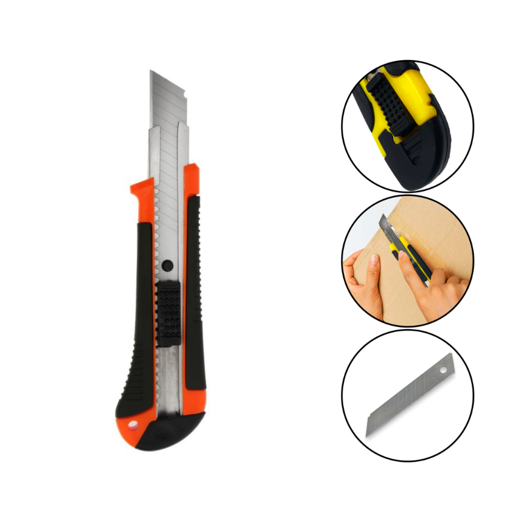 Estilete Profissional De Precisão Emborrachado Lâmina 18Mm