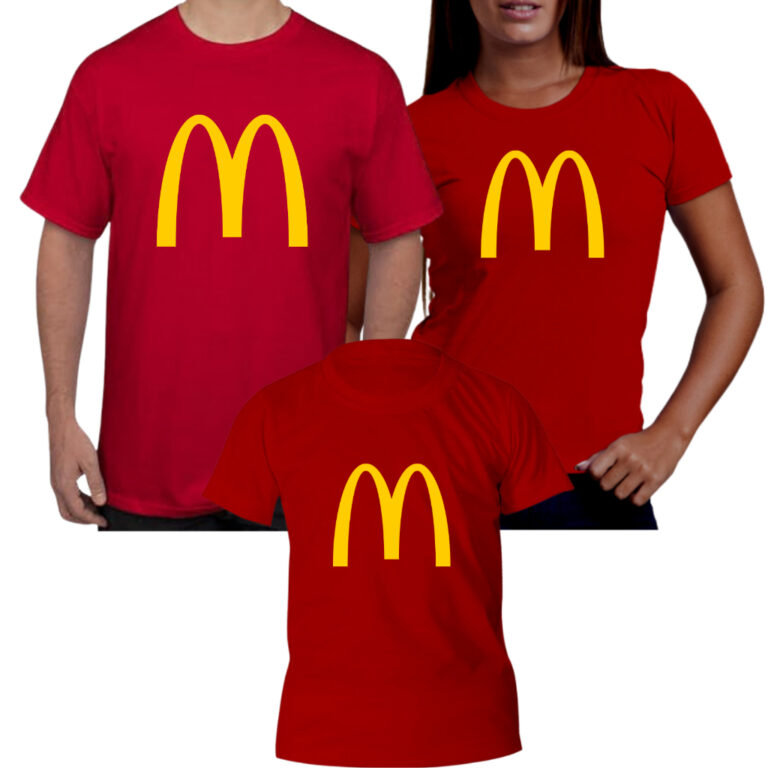 Monte seu Kit Familia Camiseta Camisa Mc Donalds T