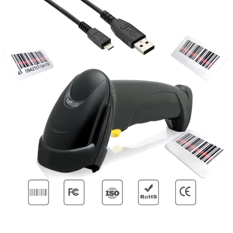 Leitor Scanner de Código de Barras Com Fio 1D Com