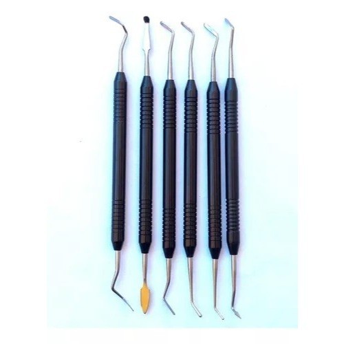 Kit De Espátula Para Restauração Resina  Preto 
