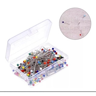 100 Alfinetes Cabeça Vidro Inox Fino – PROM