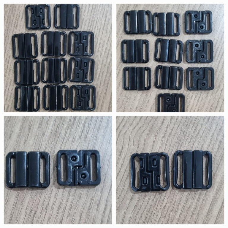 Fecho Biquini, Langerie 10 unidades preto 2mm e 2,