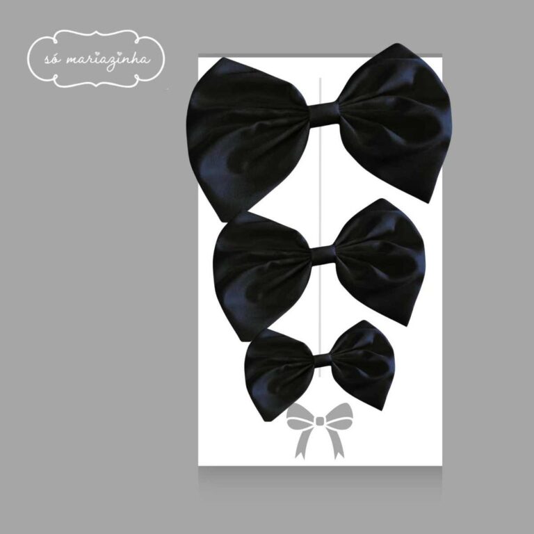 Laço Decorativo de Cabelo Com Trio Grande Medio P