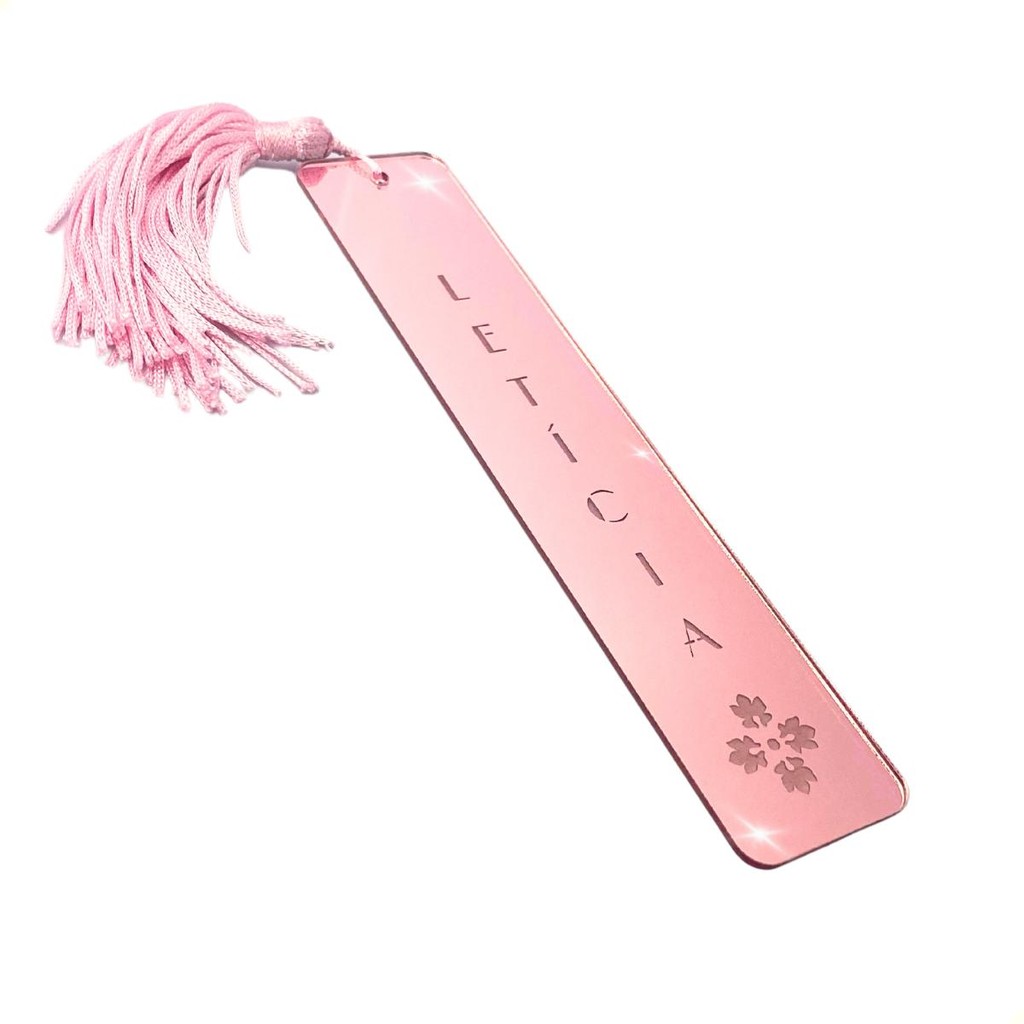 Marca Paginas Livro Presente Personalizado Acrílico Espelho