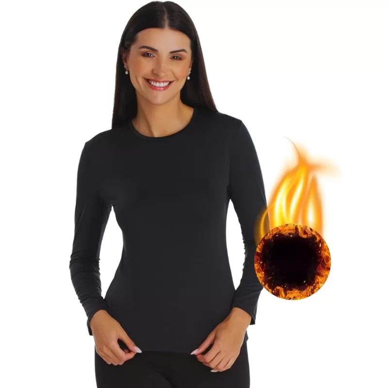 Blusa Térmica Feminina Tamanho: Único (Com Forro)