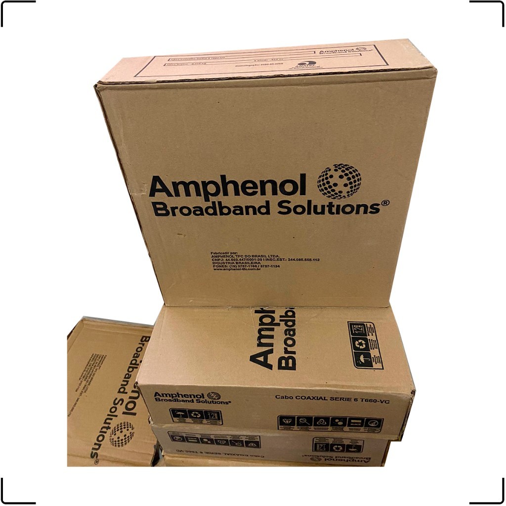 cabo coaxial Amphenol Rg6 , rg 59 – 95% 100 metros