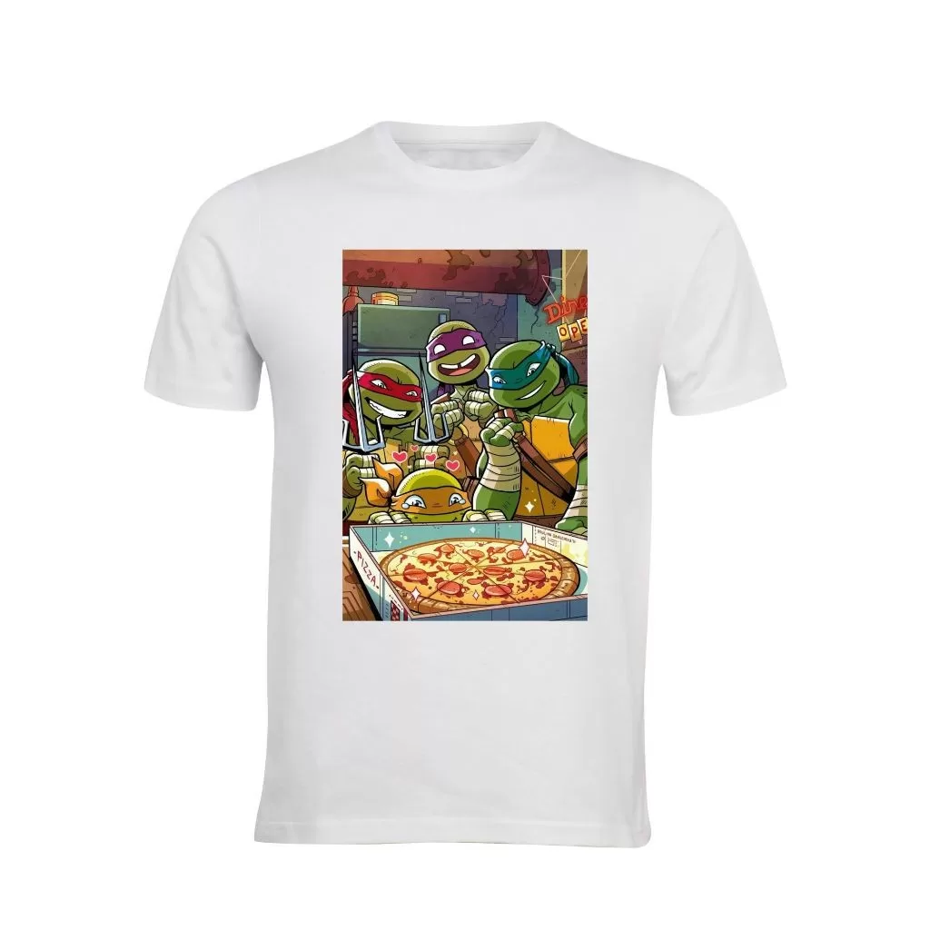 Camiseta camisa Tartarugas Ninjas – Pizza – Desenho