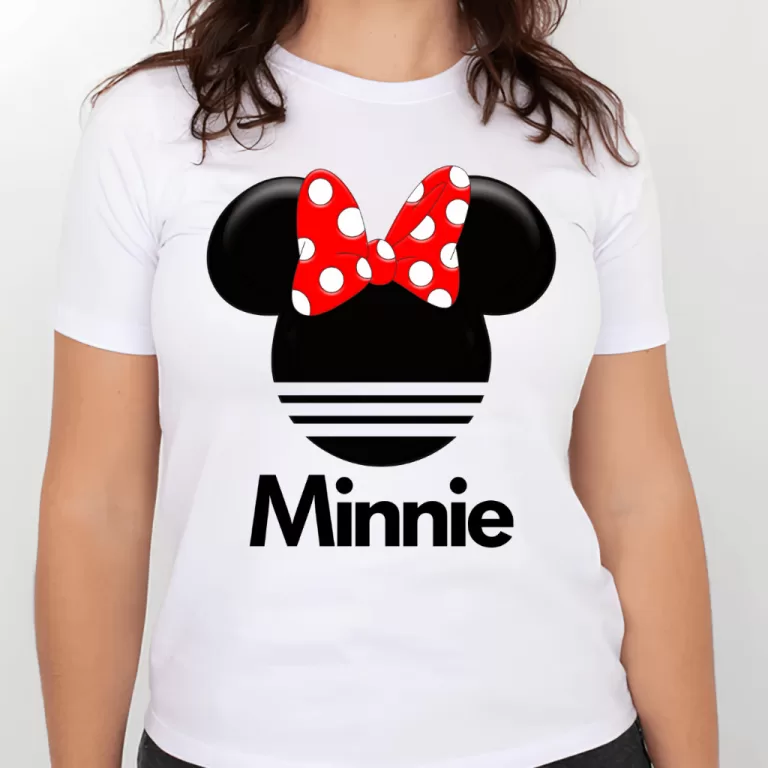 Camiseta Mickei Minie – Laço Vermelho