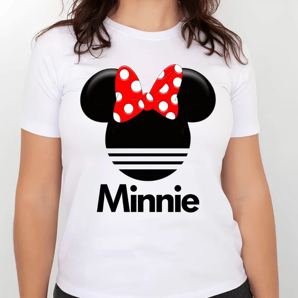 Camiseta Mickei Minie – Laço Vermelho