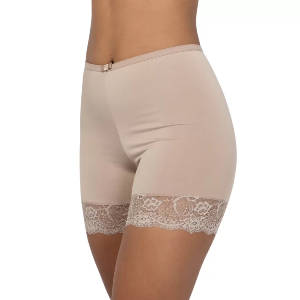 Kit 3 Anagua Short Bermuda Segunda Pele Com Renda Para Saia Vestido Lingerie Moda