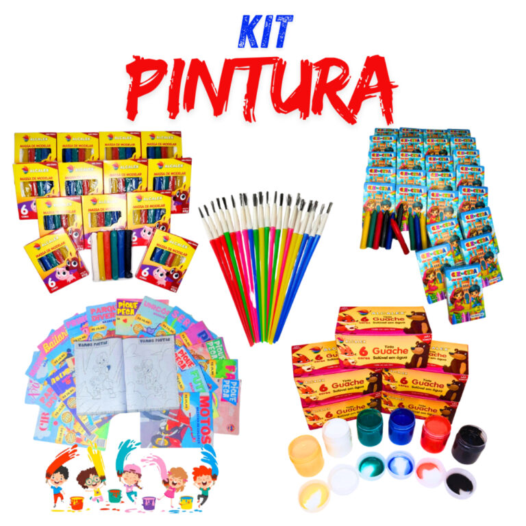 25 Itens Para Pintura Kit Escolar Massinha de Mode