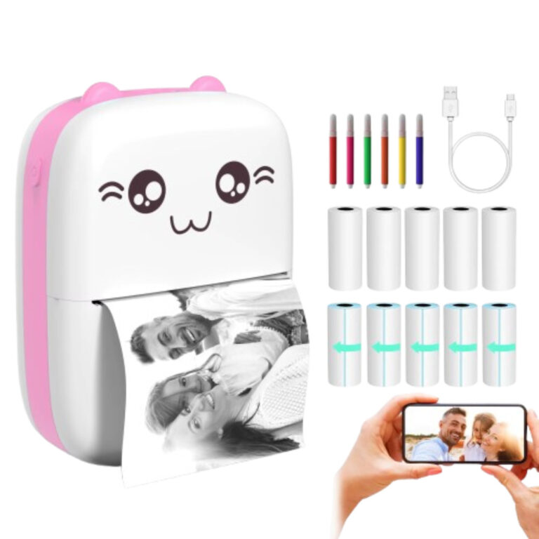 Kit Mini Impressora Portátil Recarregável Térmi