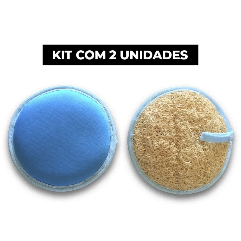 Bucha Vegetal Esponja esfoliante facial limpeza profunda um lado com tecido e outro bucha vegetal de