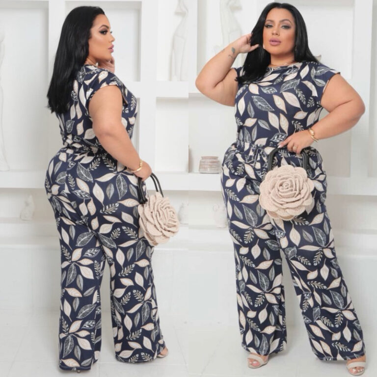 Conjunto PLUS SIZE feminino estampado calça panta