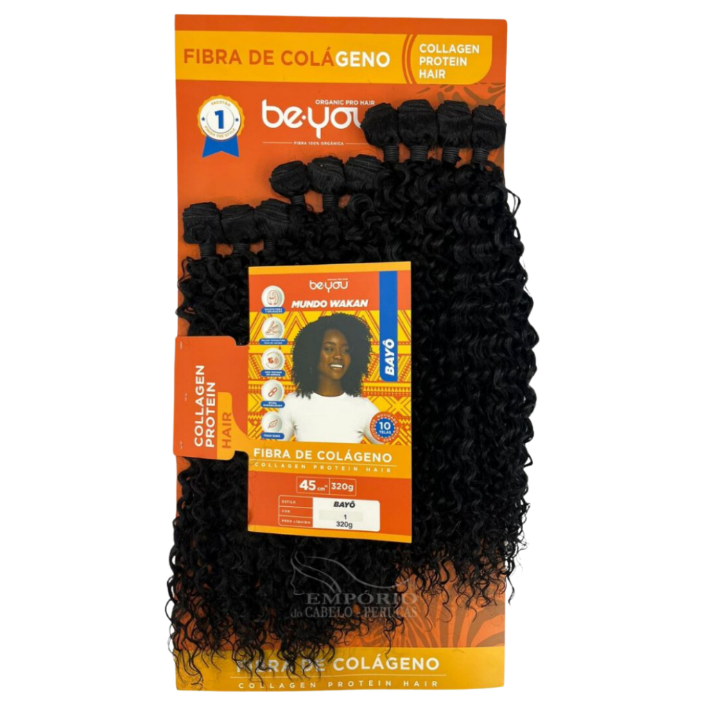 Cabelo Cacheado Bayô Fibra De Colágeno 45cm Be You Melhor Qualidade
