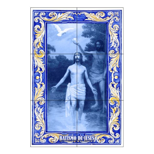 Quadro Imagem Do Batismo De Jesus São João Batis