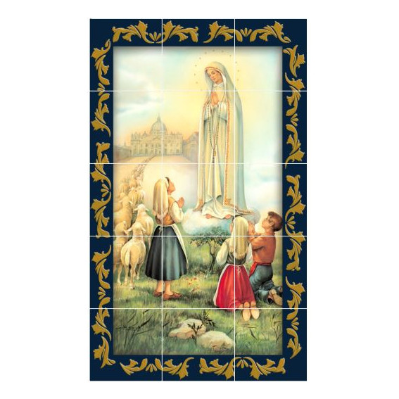Quadro Imagem Nossa Senhora De Fátima Azulejos De
