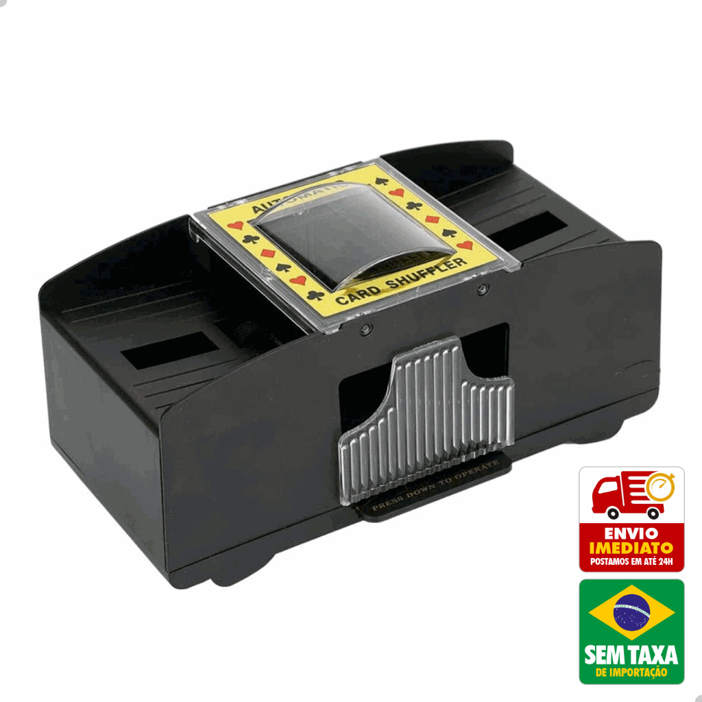 Embaralhador de Cartas Baralho Automático 2 Decks Funciona 4 Pilhas AA Onyx 1915