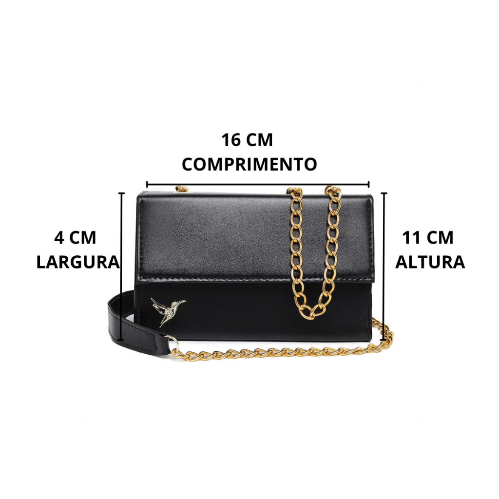 Bolsa Carteira Pequena Feminina Tira Colo Clutch Transversal com Alça