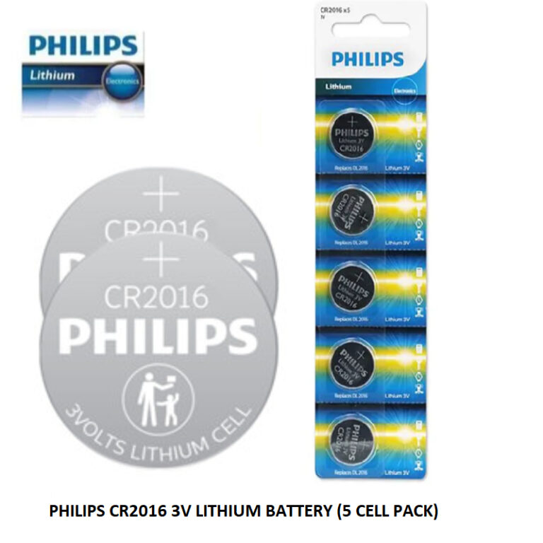 Pilha CR2016 3V Philips Bateria Moeda 05 unidades 