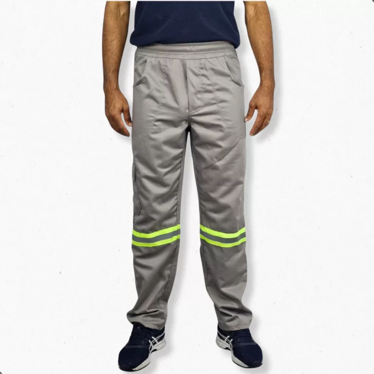 Calça De Uniforme Brim Pesado Com Faixa Refletiva