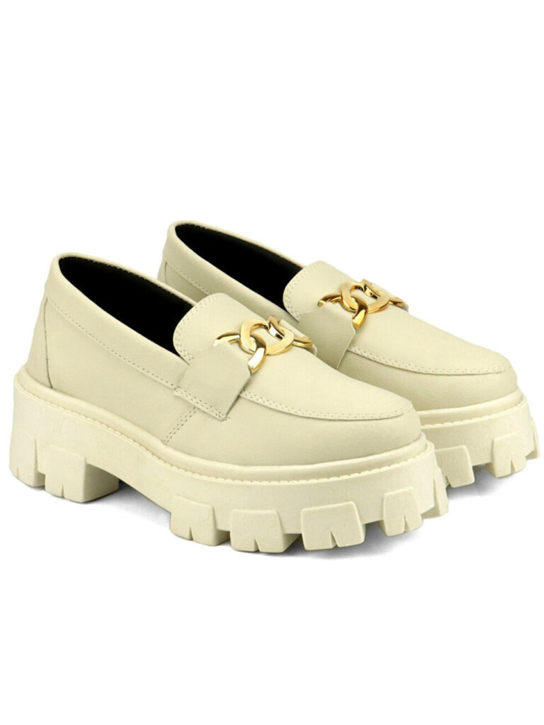 Mocassim Feminino Plataforma Bloqueira Tratorado O
