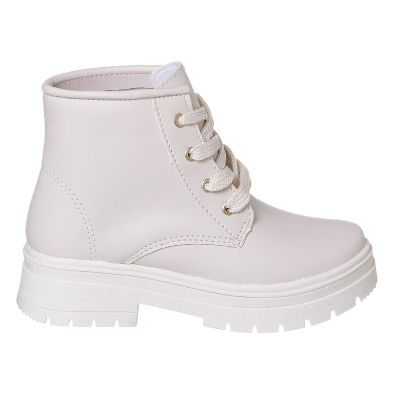 Bota Infantil Coturno Menina Off White Lisa Femini