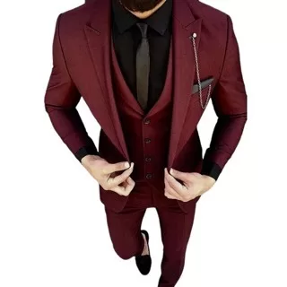 Terno Completo Masculino Blazer Calça E Colete Ca