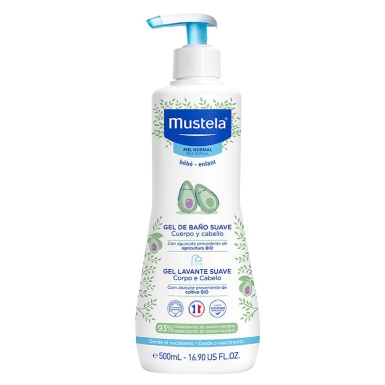 Gel Lavante Suave Mustela Bebê Corpo e Cabelo 500