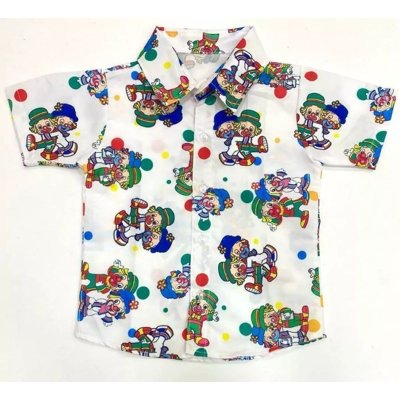 Camisa social patati patata tam 1 a 4 anos