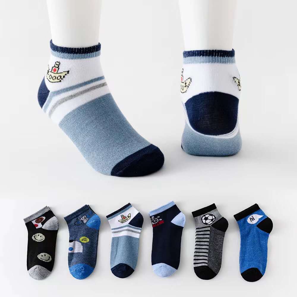 Kit Ate 12 Pares Meia Infantil Menino Feminino 75% Algodao de Criança 1 a 9 anos 6810
