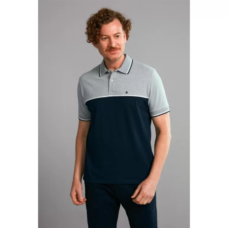 Polo Manga Curta Comfort Malha – Cinza Azula