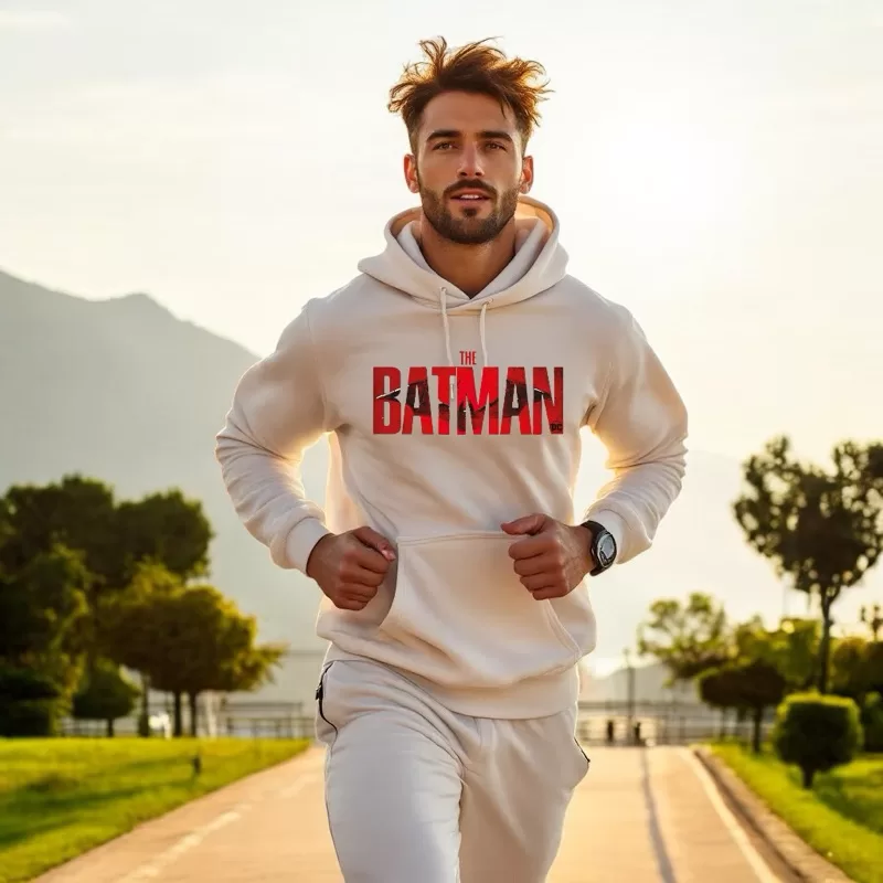 Moletom Canguru com Capuz Batman Herói Morcego Gotham Blusa de Frio Unissex DC Flanelado
