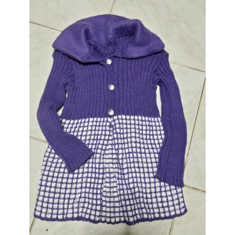 casaco de inverno infantil lilas veste até 4 anos