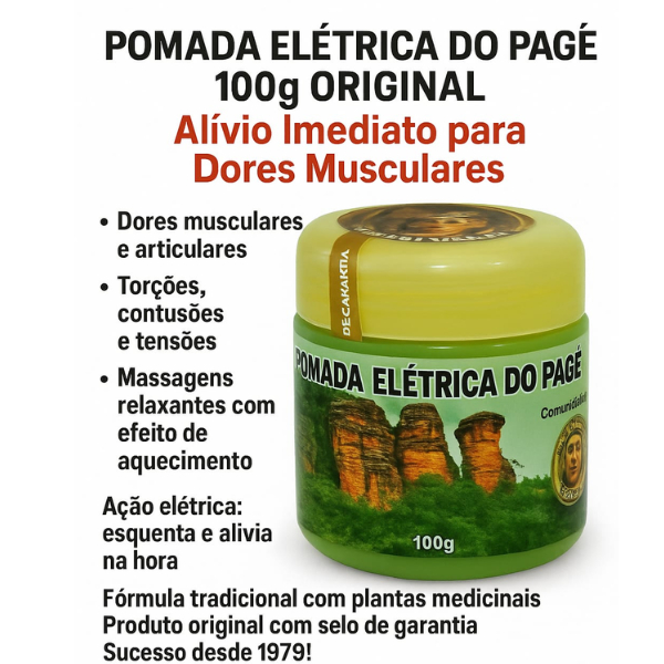 Pomada Elétrica do Pagé Original  Alívio Rápid