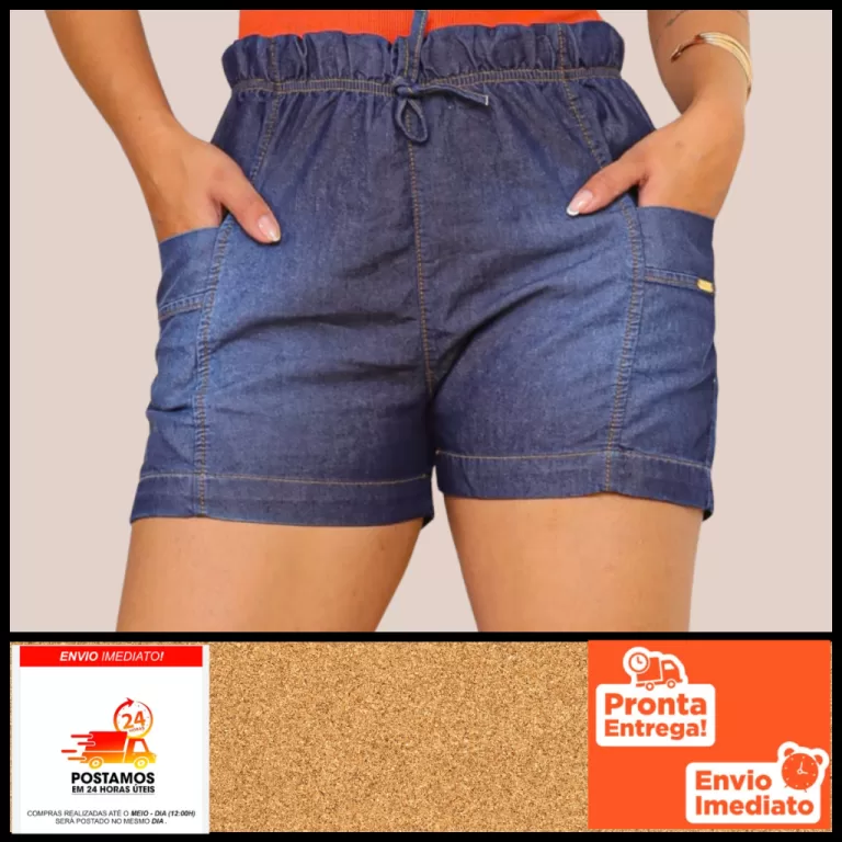 bermudinha jeans  soltinha feminina short de elás