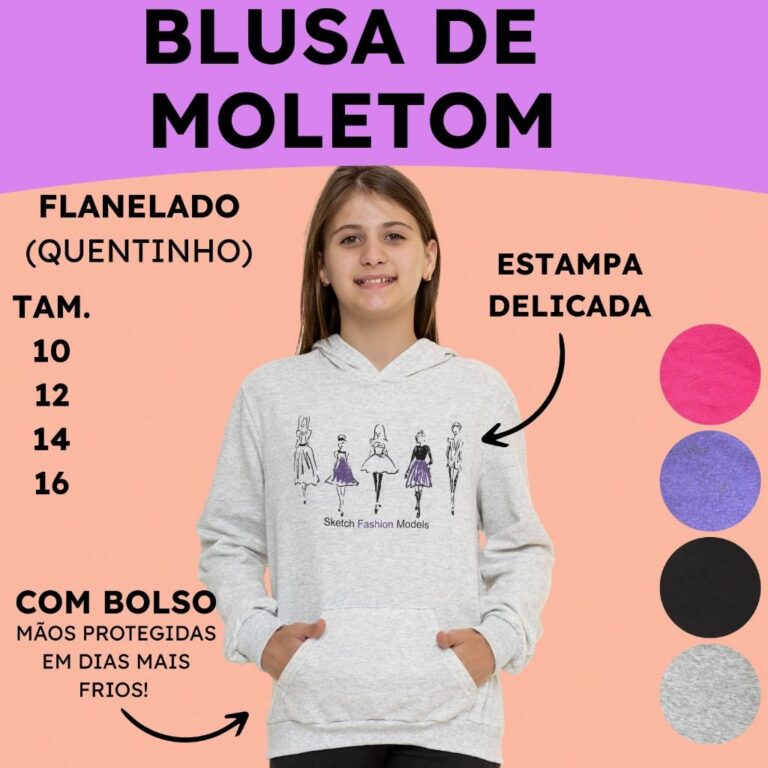 Blusa Moletom Juvenil Feminina 3170-A