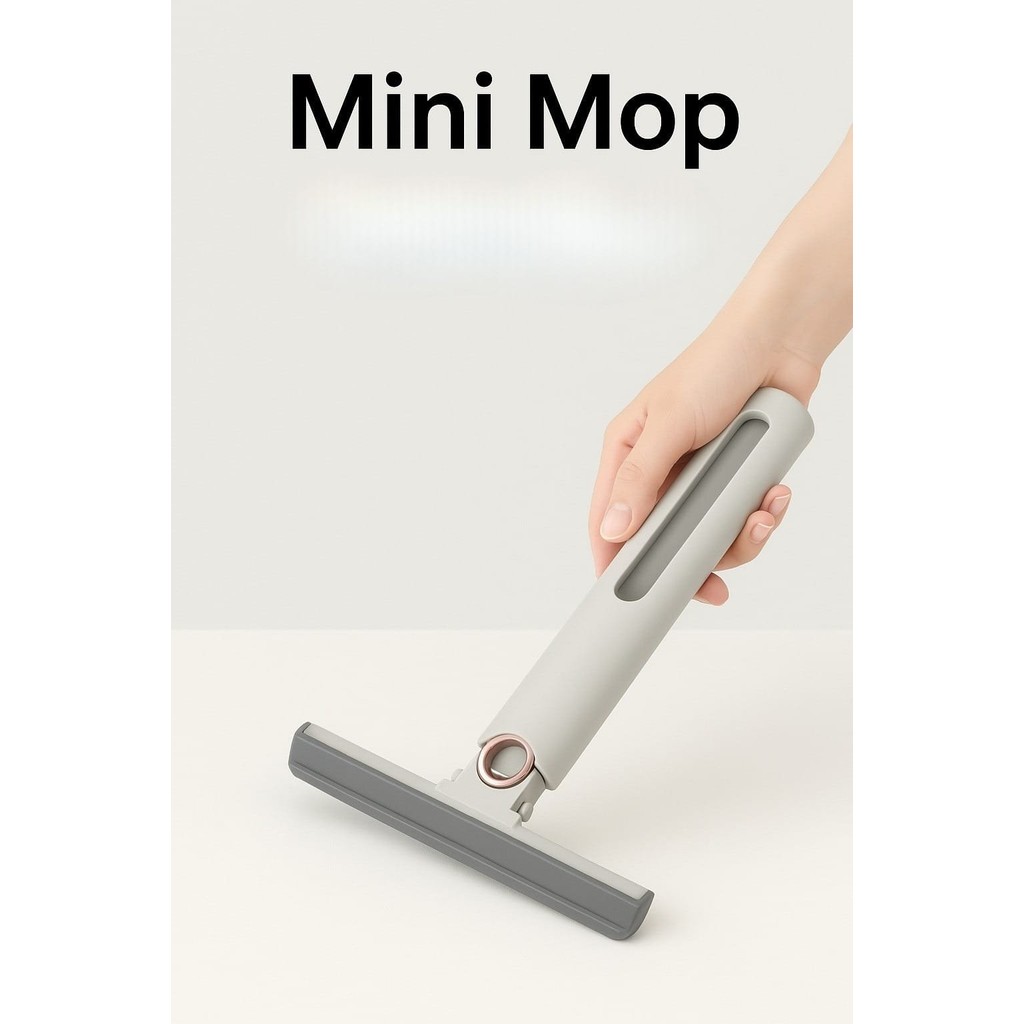 Mini Mop Dobrável Compacto Espremedor Portátil Limpeza Prática