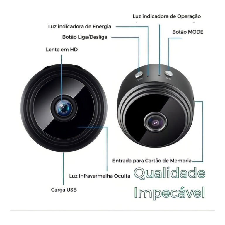 Kit 2 Câmeras Espiã A9: Sensor E Visão Noturna 